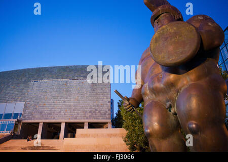 Casa del Hombre, Museo Domus, Man House, by Arata Isozaki, and `Centurion´sculpture by Fernando Botero, Coruña city, Ga Stock Photo